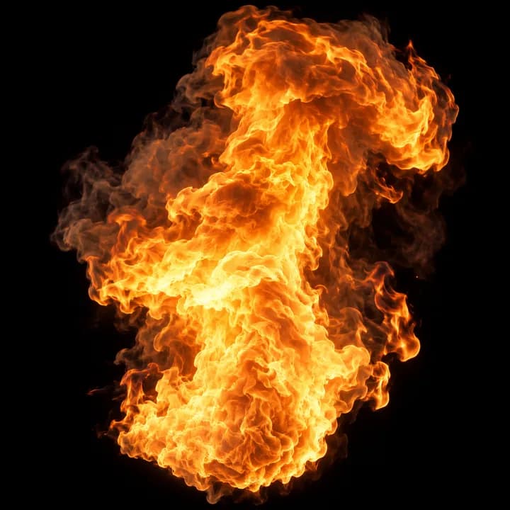 Fire Studio Shader — AI concept illustration, not verified Blender output
