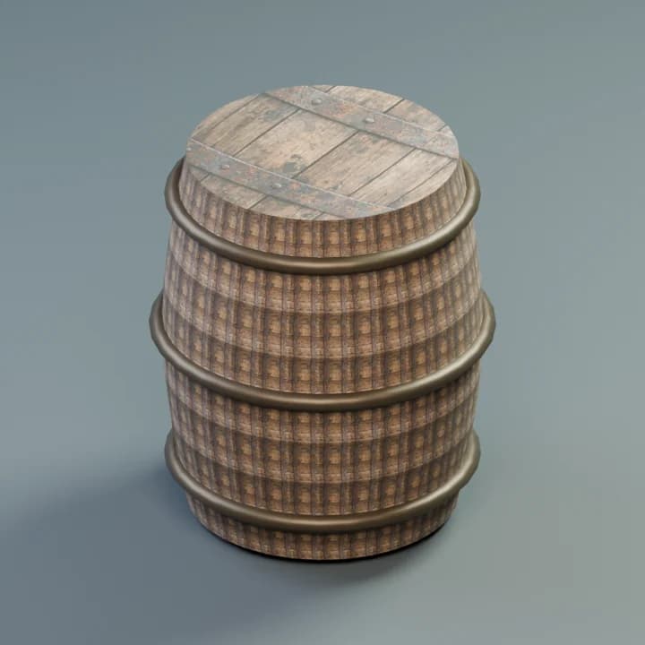 Apothecary Barrel Pro — isolated Blender 5.2 source-default Cycles render