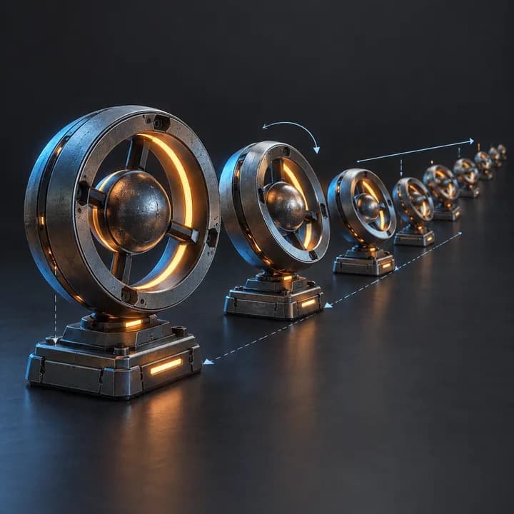 Array Advanced — AI concept illustration, not verified Blender output