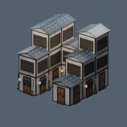 Machiya Courtyard Blockout Pro — source library preview; illustrative, not verified output