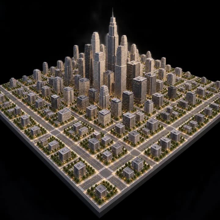 City Pro — AI concept illustration, not verified Blender output
