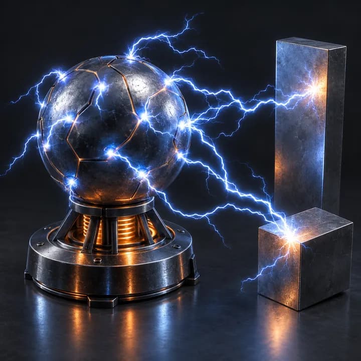 Arc Discharge — AI concept illustration, not verified Blender output
