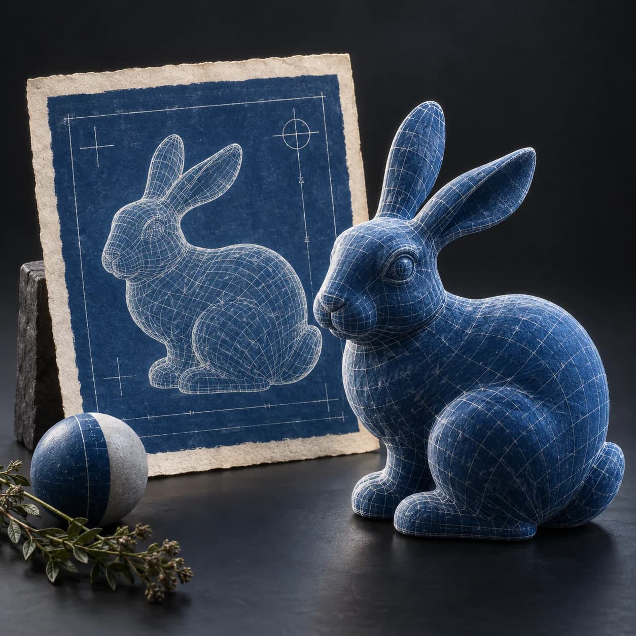 Blueprint Pro - Classic Cyanotype — AI concept illustration