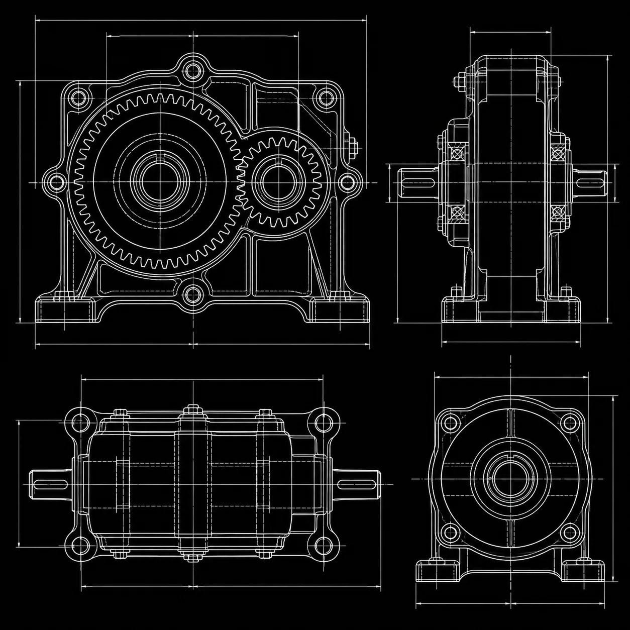 Blueprint Pro - Mono Negative — AI concept illustration