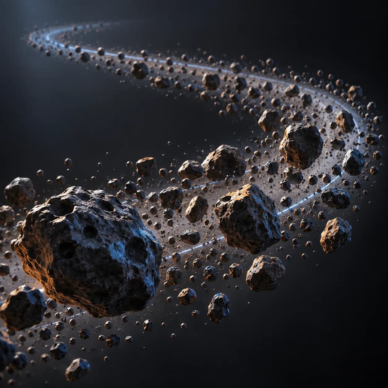 Asteroid Field — AI concept illustration