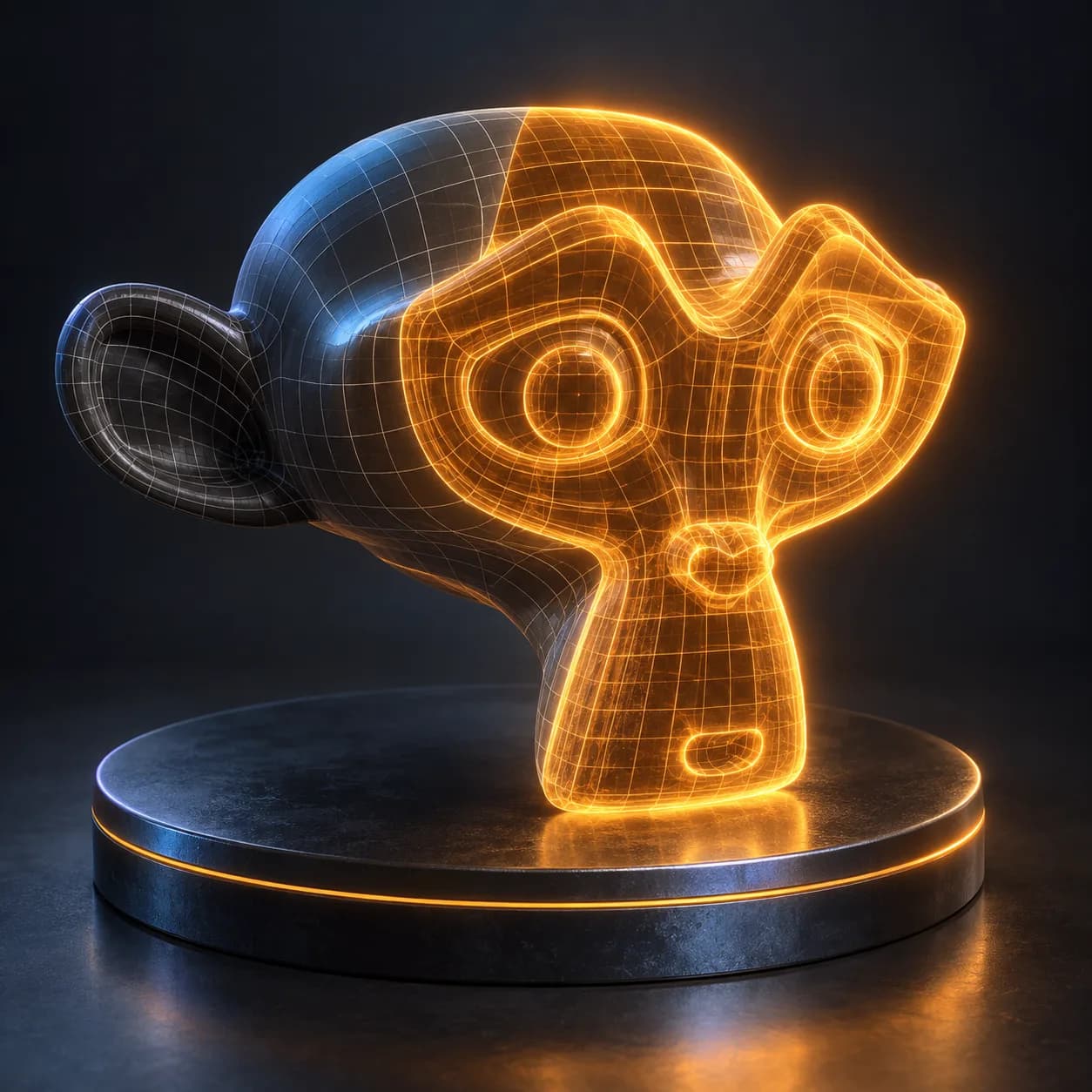 Blueprint Pro - Amber Hologram — AI concept illustration