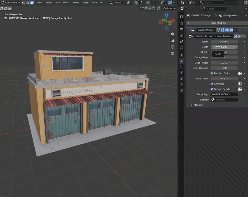 Preview for OMNI - Urban Garage Workshop Builder